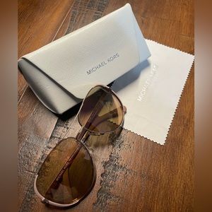 Michael Kors pink/rose gold aviator sunglasses